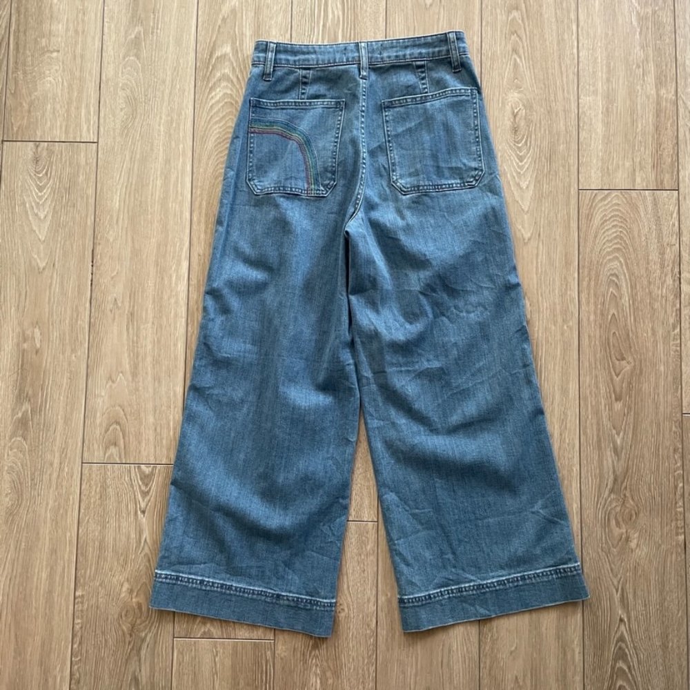 MADEWELL | Emmett Wide Leg Crop Jeans Rainbow Stitched Edition - Picture 11 of 13